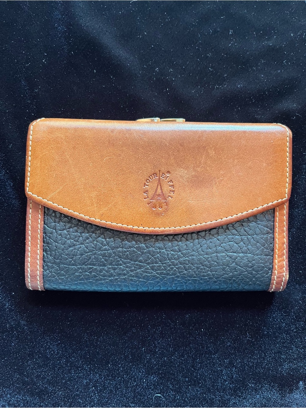 La Tour Eiffel Paris 1887 Leather Clutch Wallet